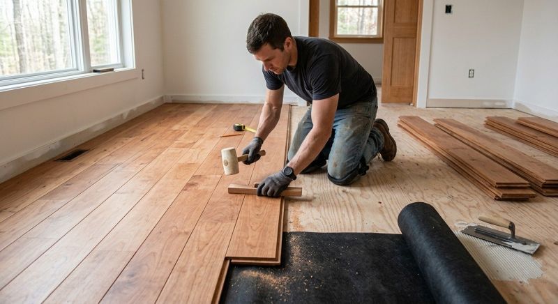 Cherry Floor Installation in Palmyra, PA